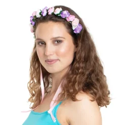 Tiara - Blomster - Rosa & Lilla