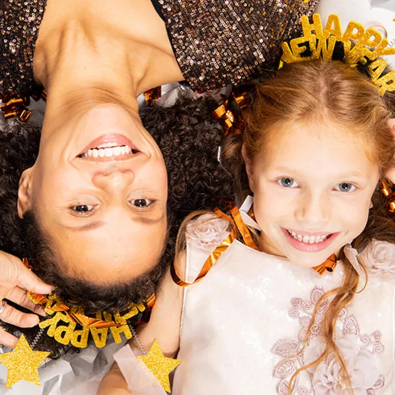 Tiara HAPPY NEW YEAR - Black & Gold HNY