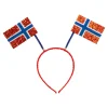 Tiara med Norske flagg