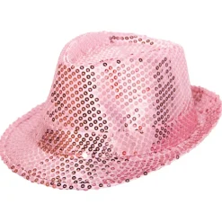 Trilby Hatt - Paljetter Deluxe Rosa