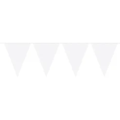 Vimpelbanner - Plast - Hvit