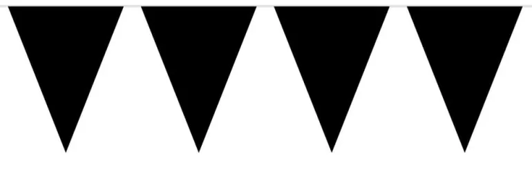 Vimpelbanner -Plast - Svart